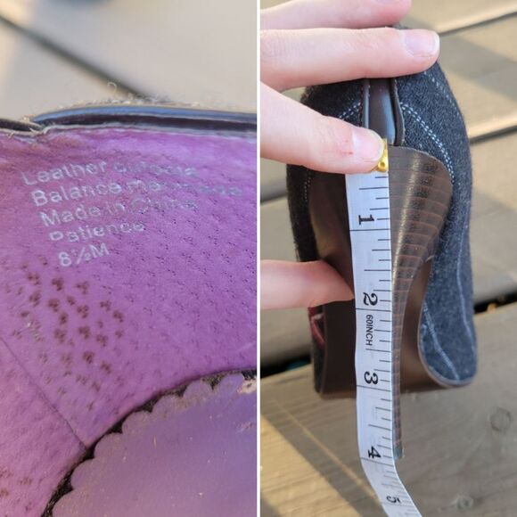 Vintage 90s y2k Floral Embroidered Pinstripe Bow Stiletto Lolita Girlie Heels - Picture 7 of 8